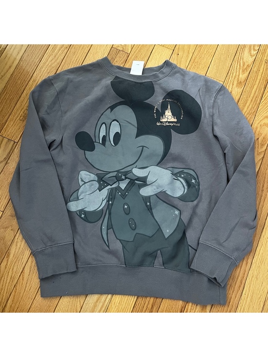 Disney Tops - Disney Mickey Mouse Gray Sweatshirt Size L